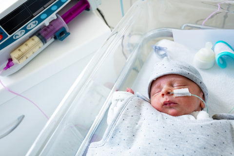 NG tubes and IVs are often necessary for feeding premature babies.