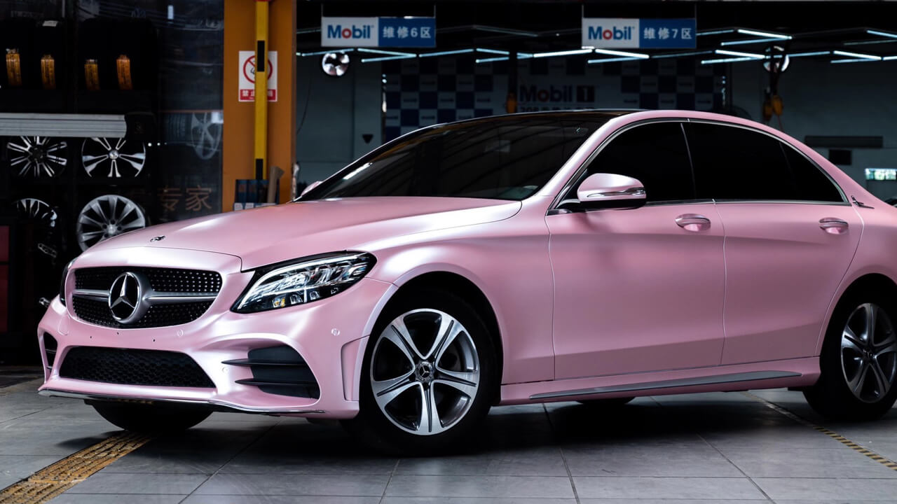 Mercedes-Benz Light Pink Car Wrap – carlawrap