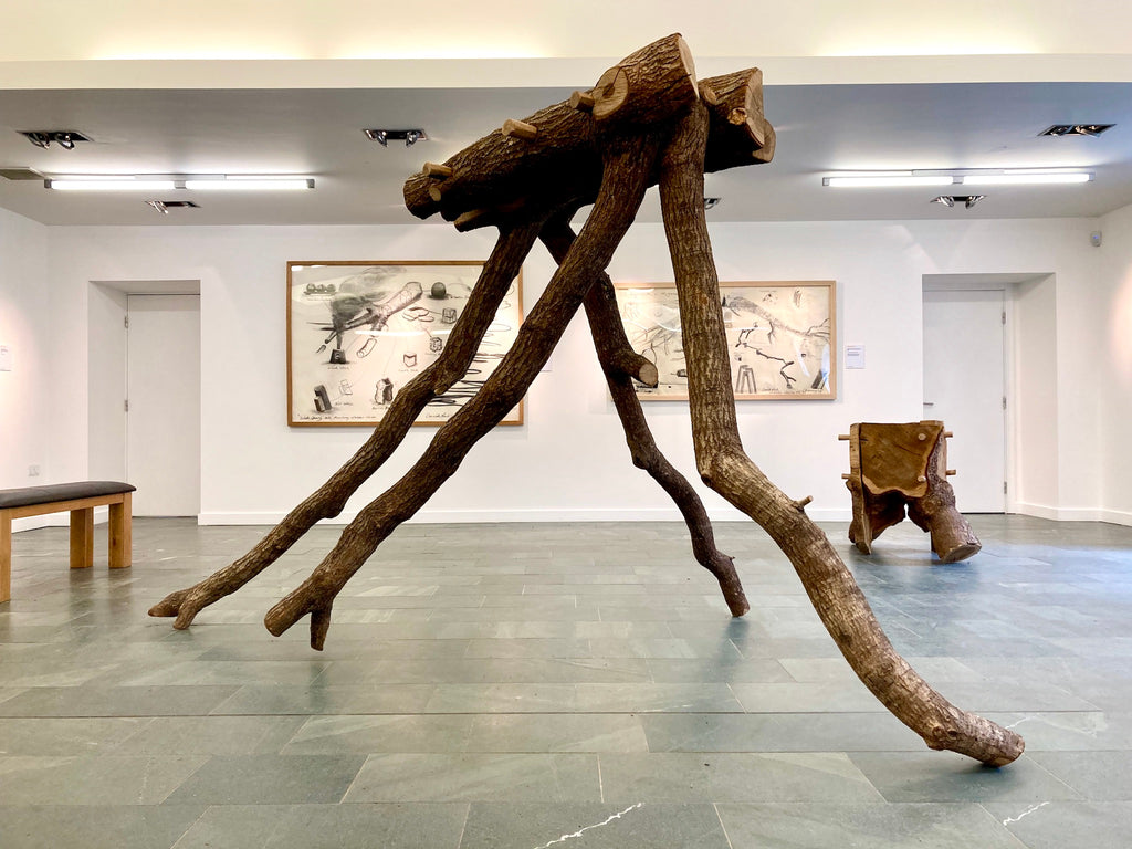 Walking Table wooden sculpture by David Nash 
