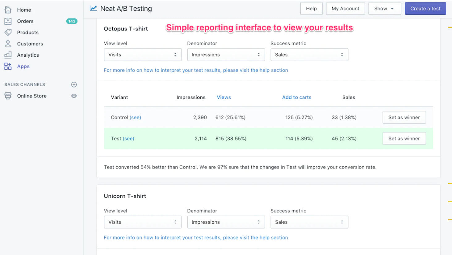 A/B testing