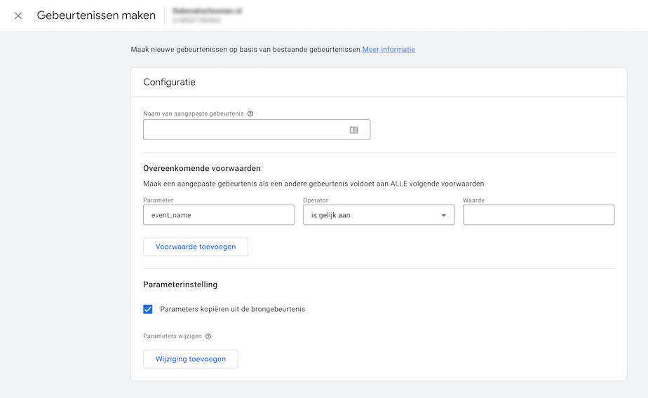 Google Analytics 4 gebeurtenis aanmaken