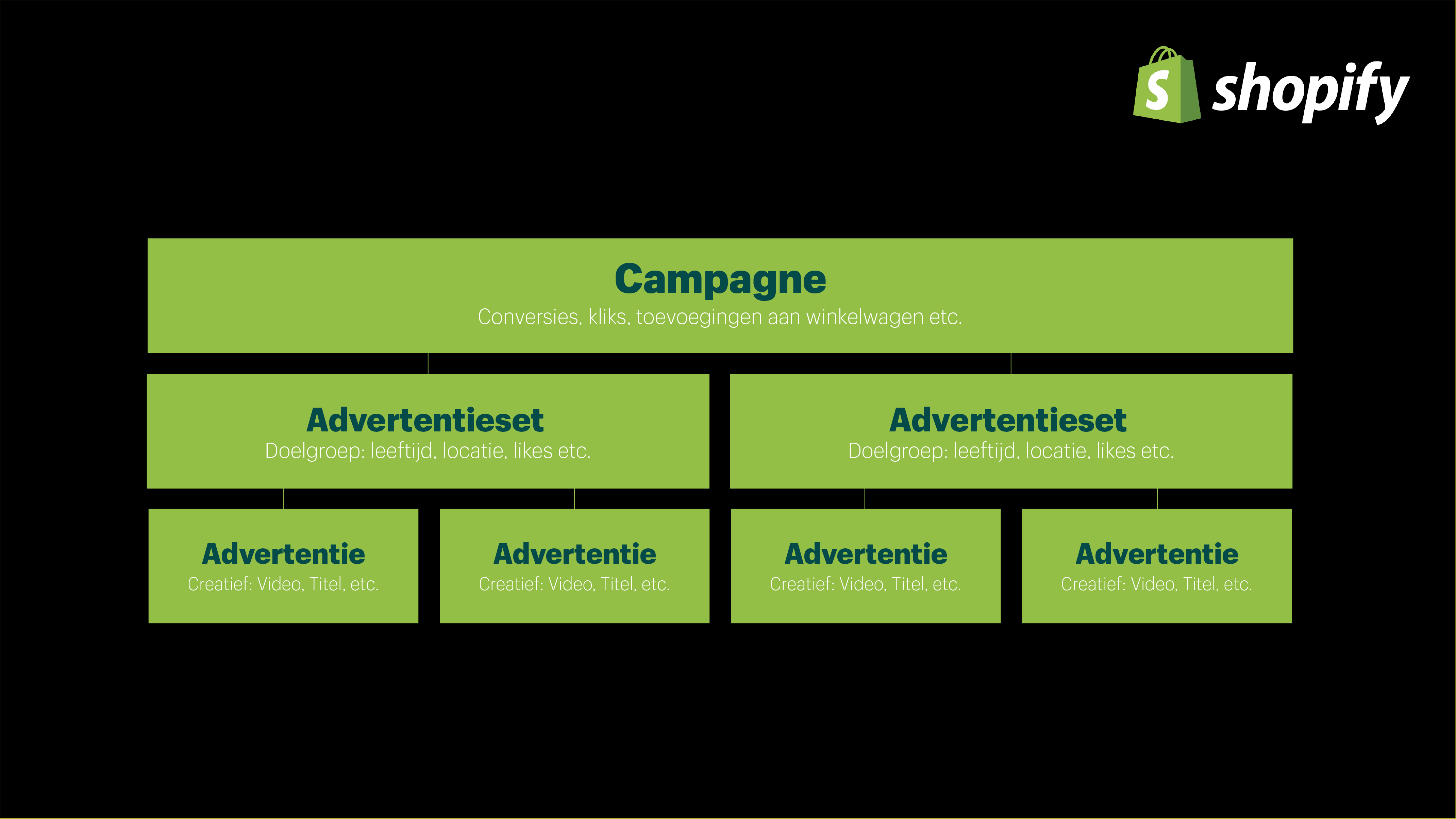 Schema campagnestructuur Facebook-advertenties