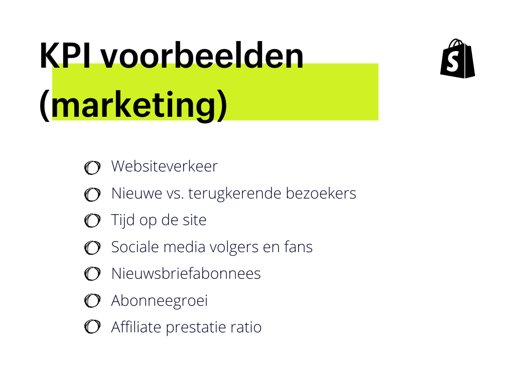 KPI voorbeelden marketing