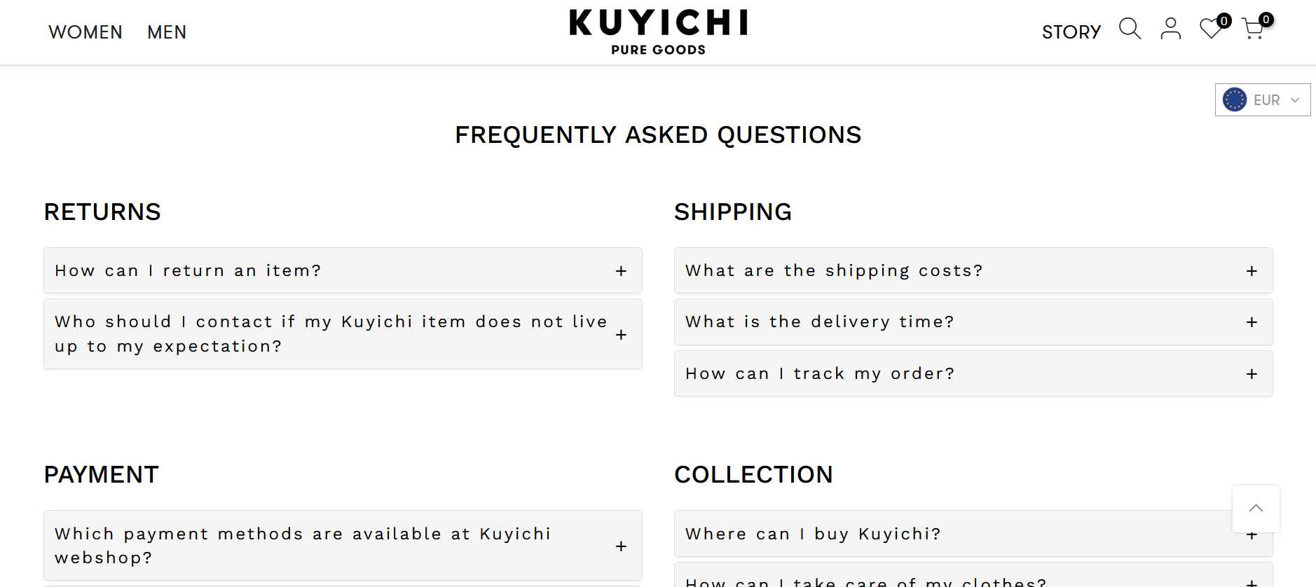 kuyichi faq voorbeeld