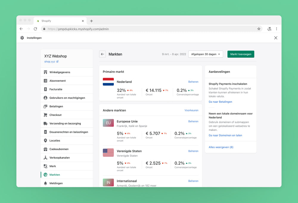 Shopify Markets Nederland