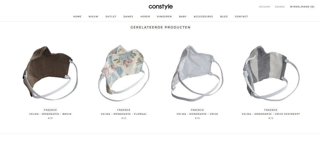 Constyle, mondkapjes webshop Shopify