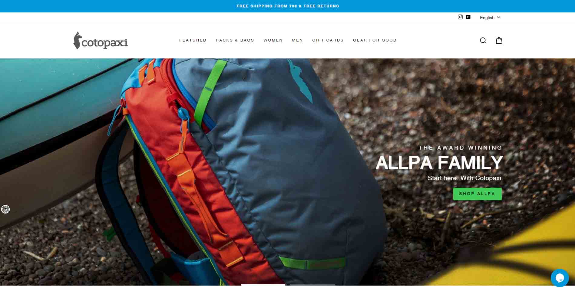 Cotopaxi voorbeeld webshop naam