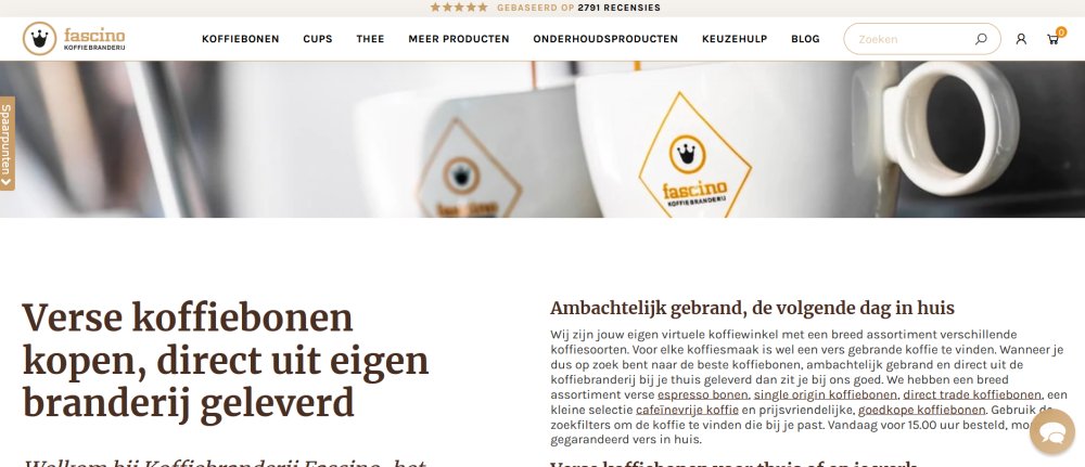 koffie webshop voorbeeld