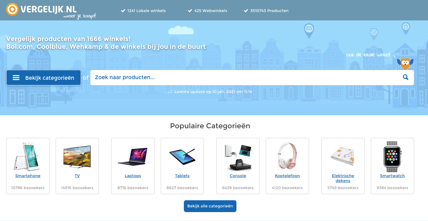 prijsvergelijkingssite Vergelijk.nl