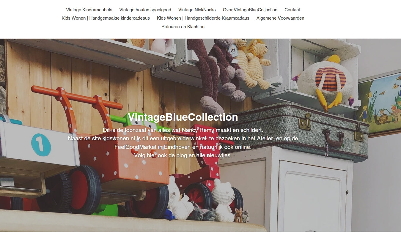 Vintage Blue Collection - Shopify webshop