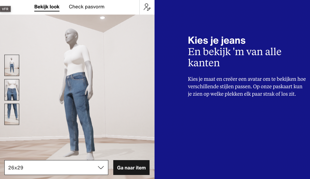 De VR-paskamer van Zalando biedt klanten een verbeterde online winkelervaring.