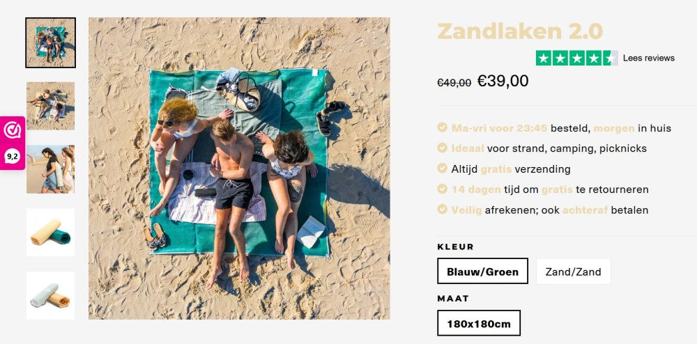 zandlaken lifestyle productfotografie