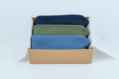 Knitted tie subscription box for men