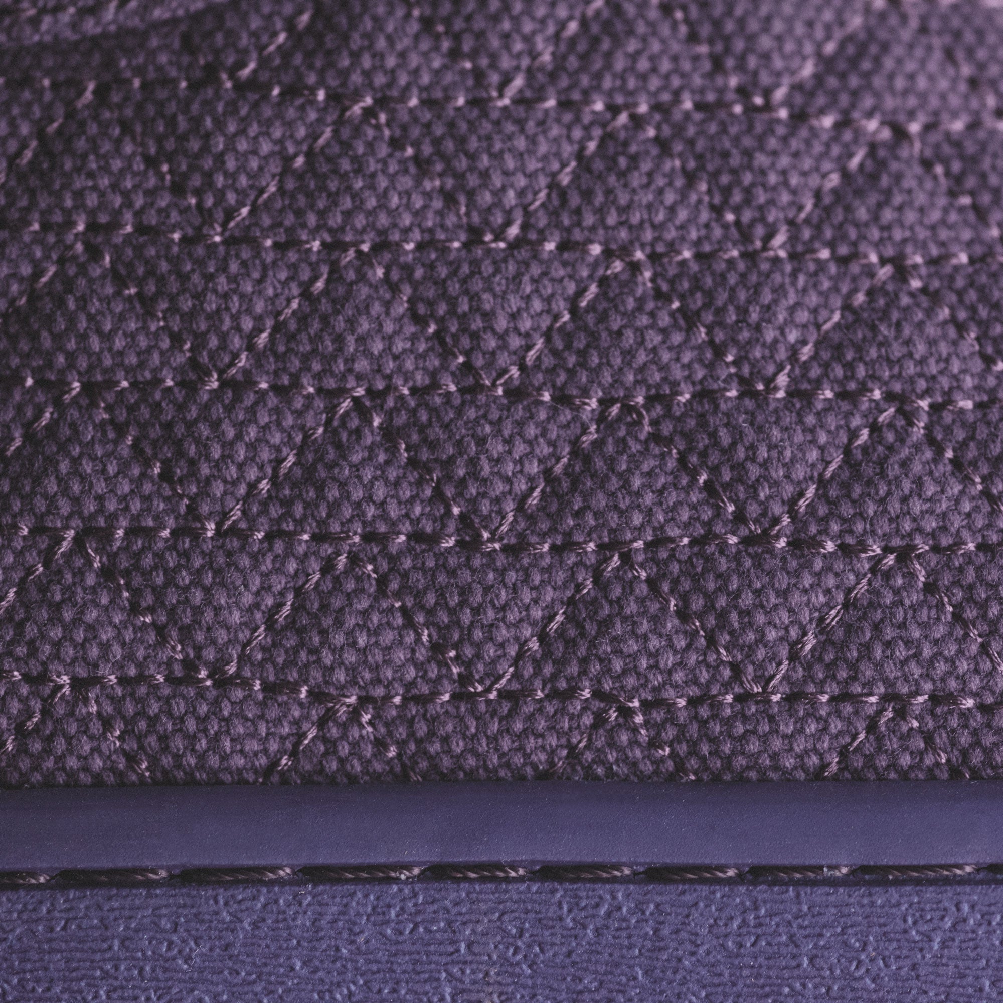 unity purple roamer close up of stitching