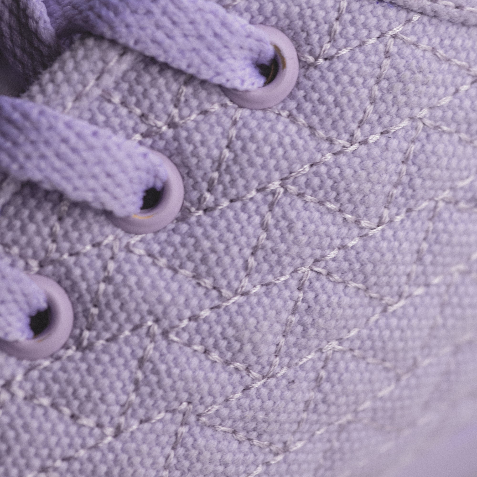 So iLL x On The Roam yaya lavender Roamer close up of shoe stitching