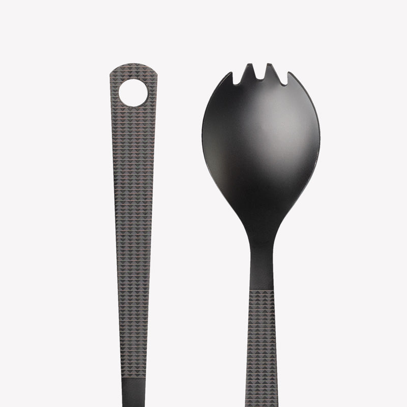 Black 30-Piece Spin & Store Cutlery Set