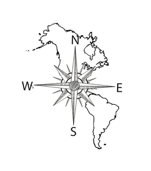 Tatouage Ephemere Rose Des Vents Gaia Map