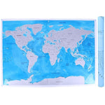 Cartes Du Monde à Gratter Bleue