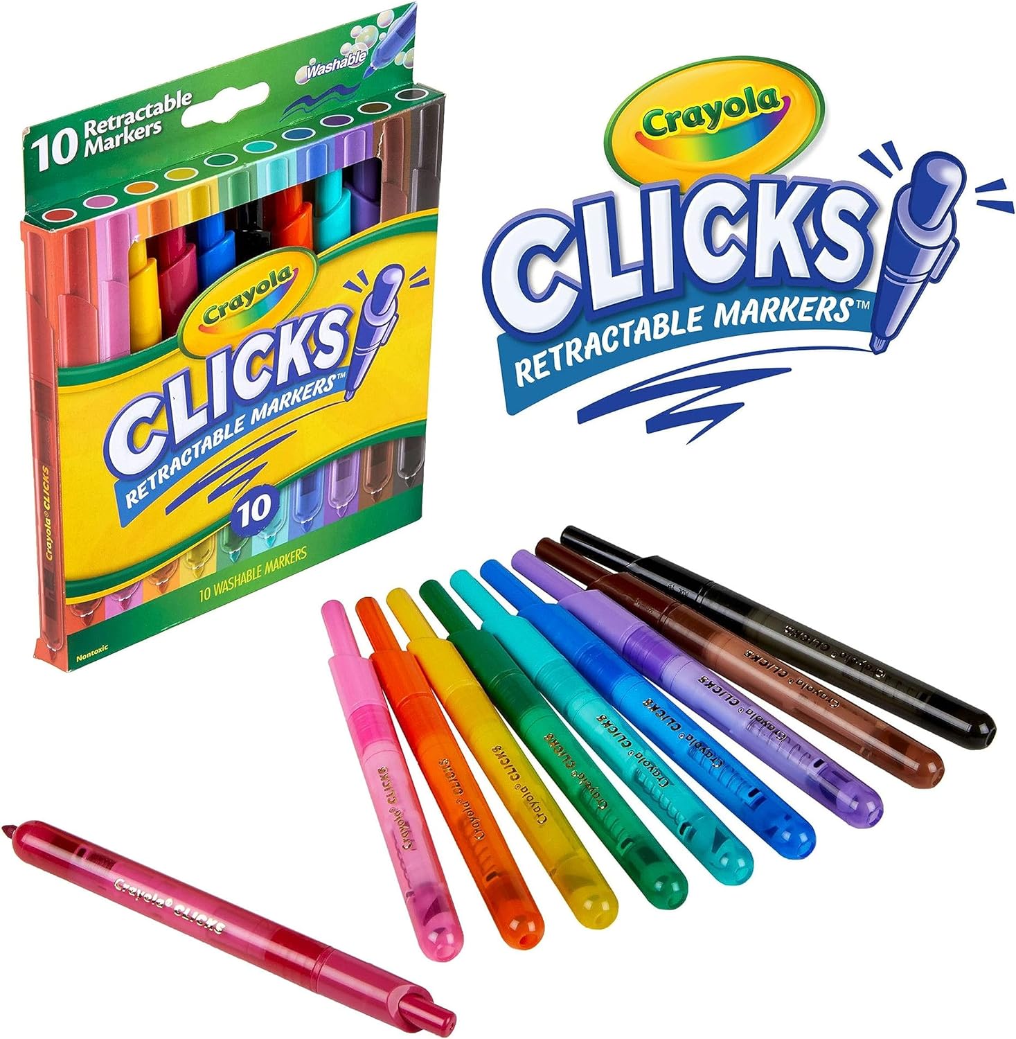 Crayola Fabric Markers Fine Line 10 Pack - Kidsplay Crafts - Art and Craft  Supplies
