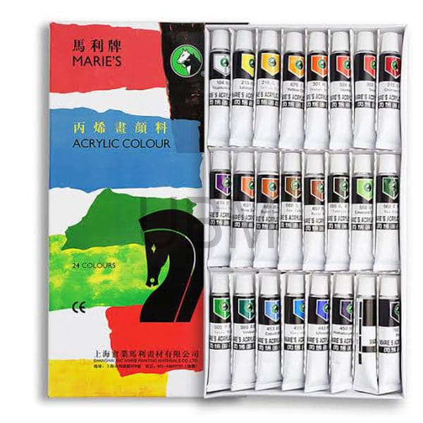 Marie's 75ml Acrylic Colors Paint Tubes-227 Yellow Mid