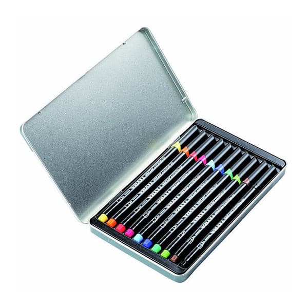 LYRA Hi-Quality Artpen 6751500 Pens in Metal Case Set of 50 Assorted Colours
