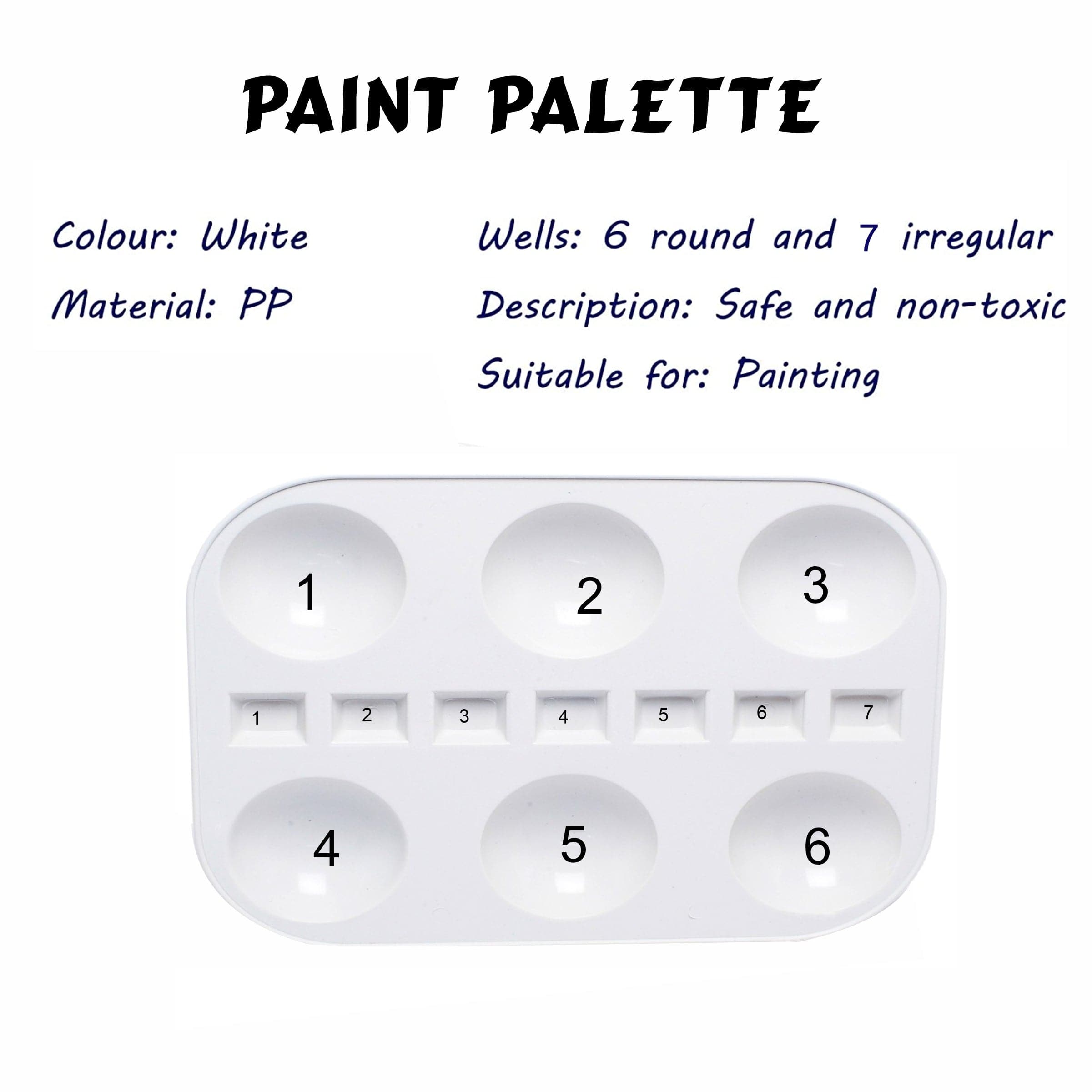 5pcs Paint Pallet, Paint Tray, Paint Palette, Paint Supplies, Palette,  Paint Holder, Painting Palette, Paint Trays for Kids, Plastic Palette, Paint  Pallets for Kids