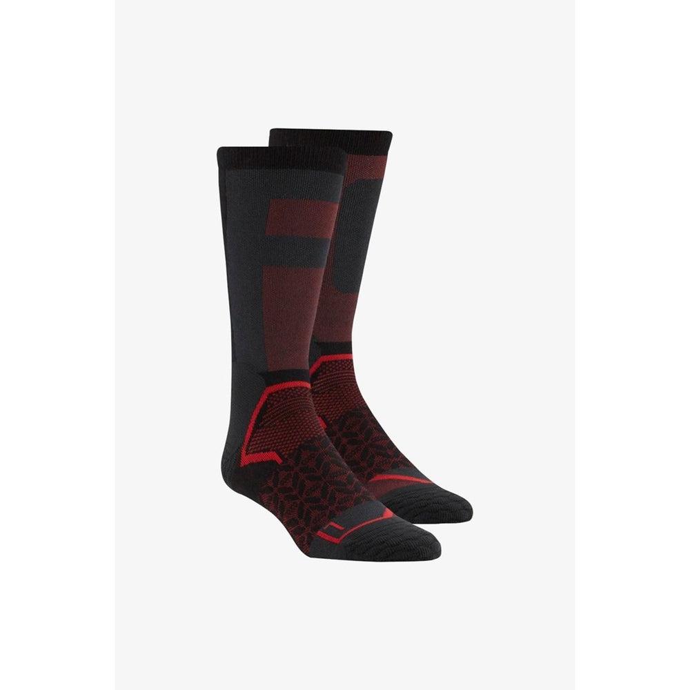 

REEBOK Crossfit Unisex Tech Crew Socks 781M -Black/Primal Red | COOLMAX® Technology | Moisture-Wicking Fabric
