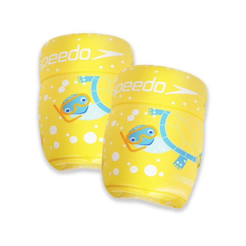 

SPEEDO Kid's Printed Roll Up Armbands - Empire Yellow/Turquoise