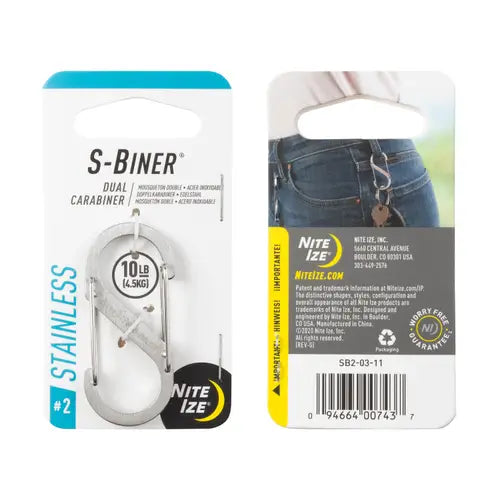 

NITE IZE S-Biner Stainless Steel Double Carabiner #2 - Stainless
