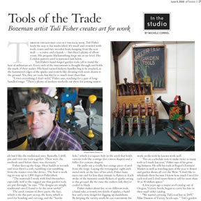 At Home section of Bozeman Chronicle with article on local blacksmith making high end garden tools