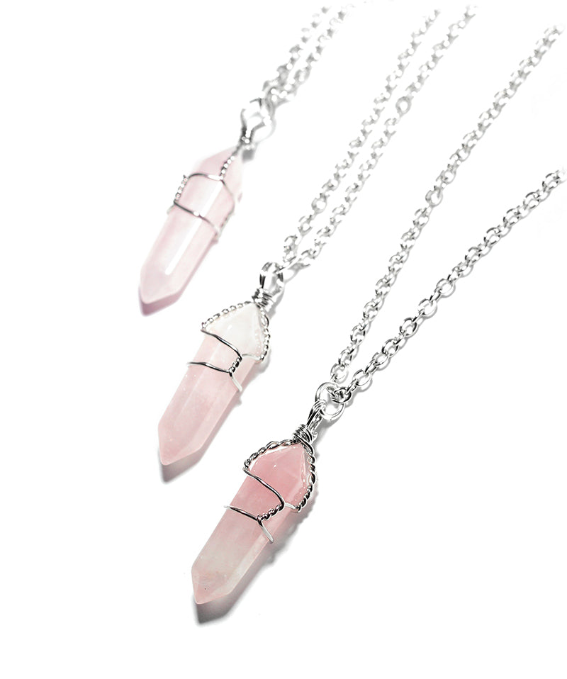 pink rose quartz jewelry