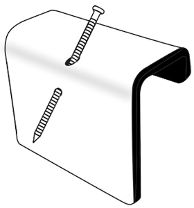 Illustration of top clip angled nail