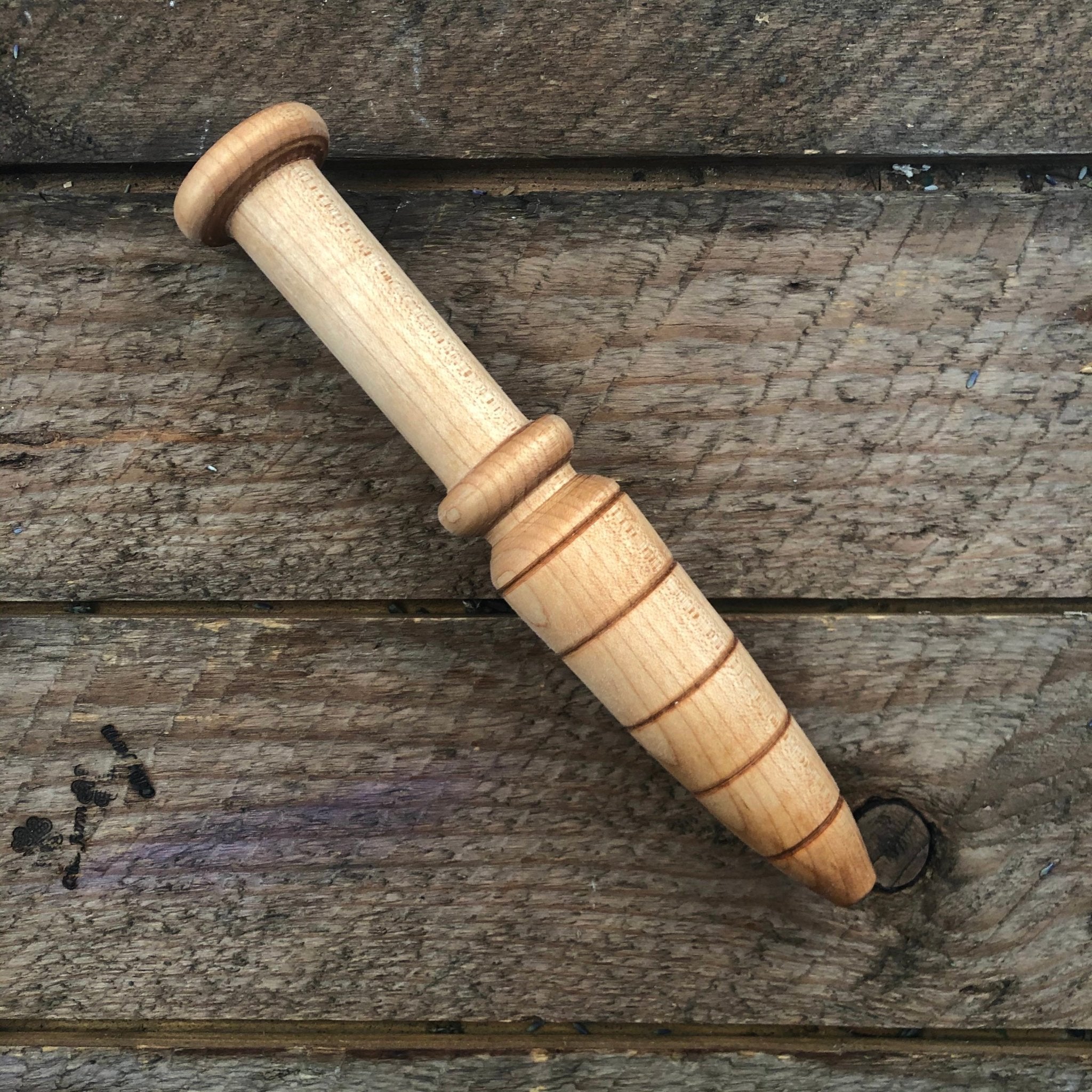 Bulb Planter - Garden Dibber Bulb Planter (Dibble) - Handmade Maple Hardwood Bulb Planting Tool
