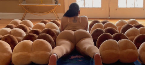 Caramel booty pillow