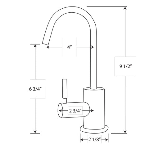 Point of Use Instant Hot Water Drinking Faucet with Gooseneck Swivel S -  Whitehaus Collection