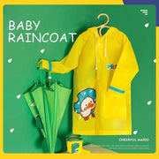 Cheerful Mario Raincoat with Adjustable Backpack Space - MomyMall