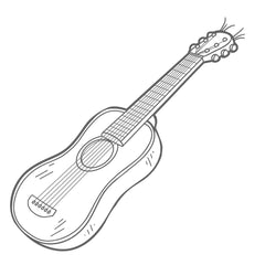 Guitarra para colorear