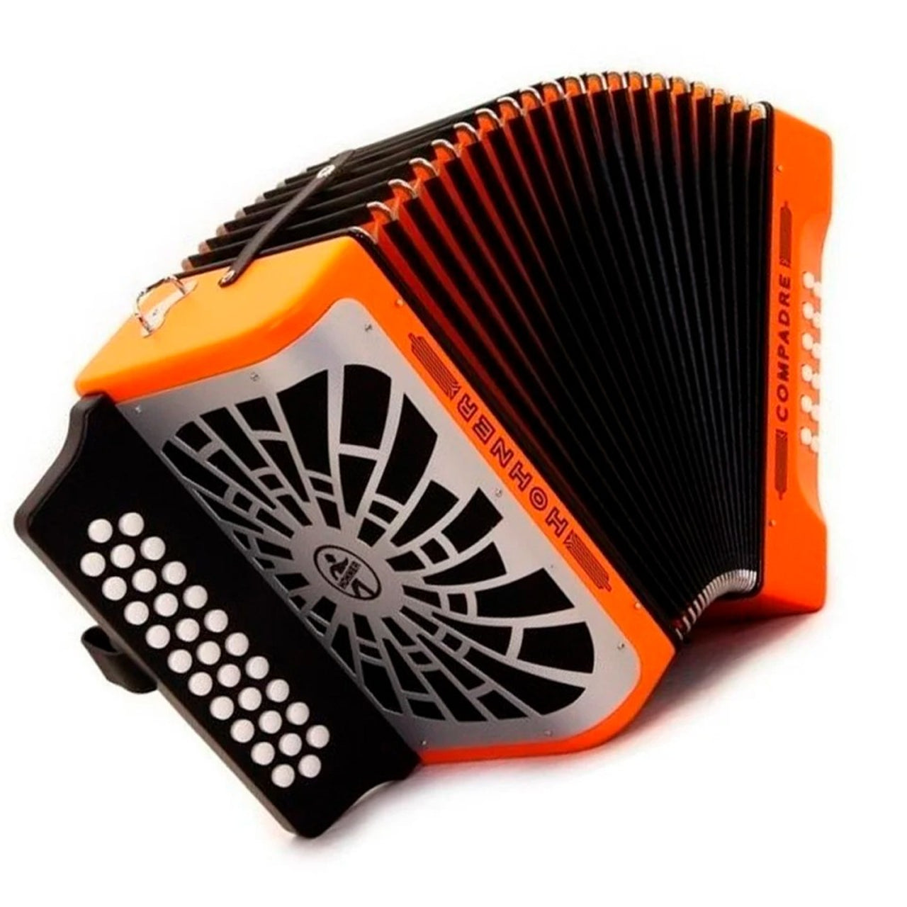 Acordeon Hohner A48251 Compadre De Botones Sol Do Fa Anaranjado Con Fu –  Musicales Doris