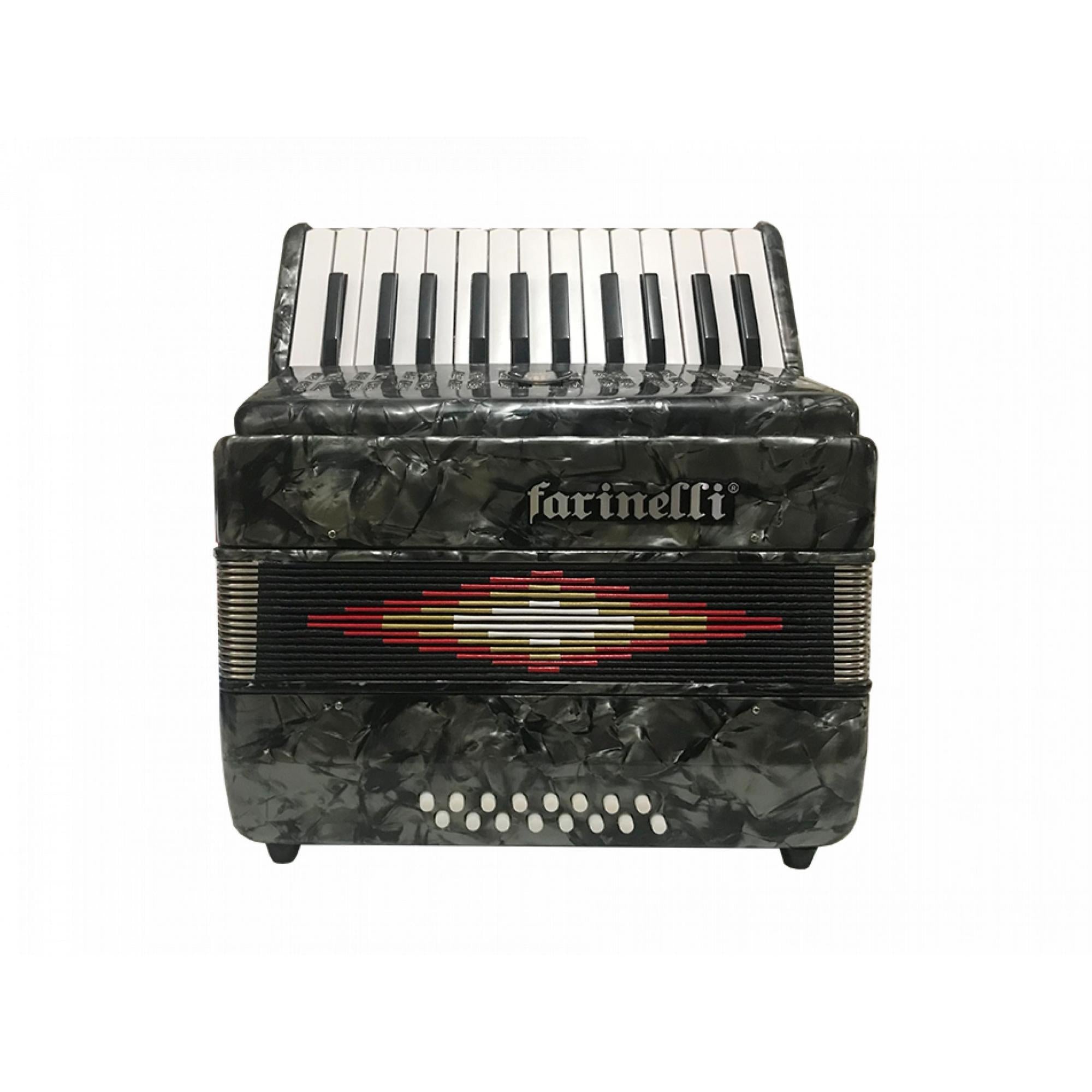 Acordeon Farinelli 25 Teclas 16 Bajos Gris, 25k16bg – Musicales Doris