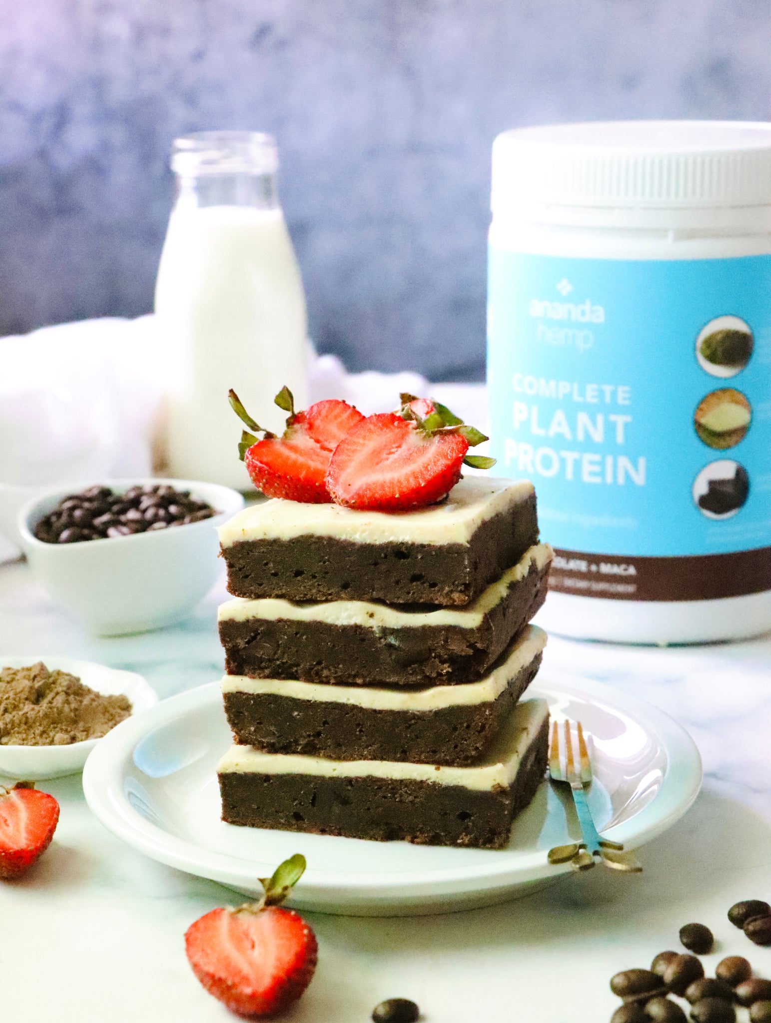 Low Sugar Hemp Protein Brownies