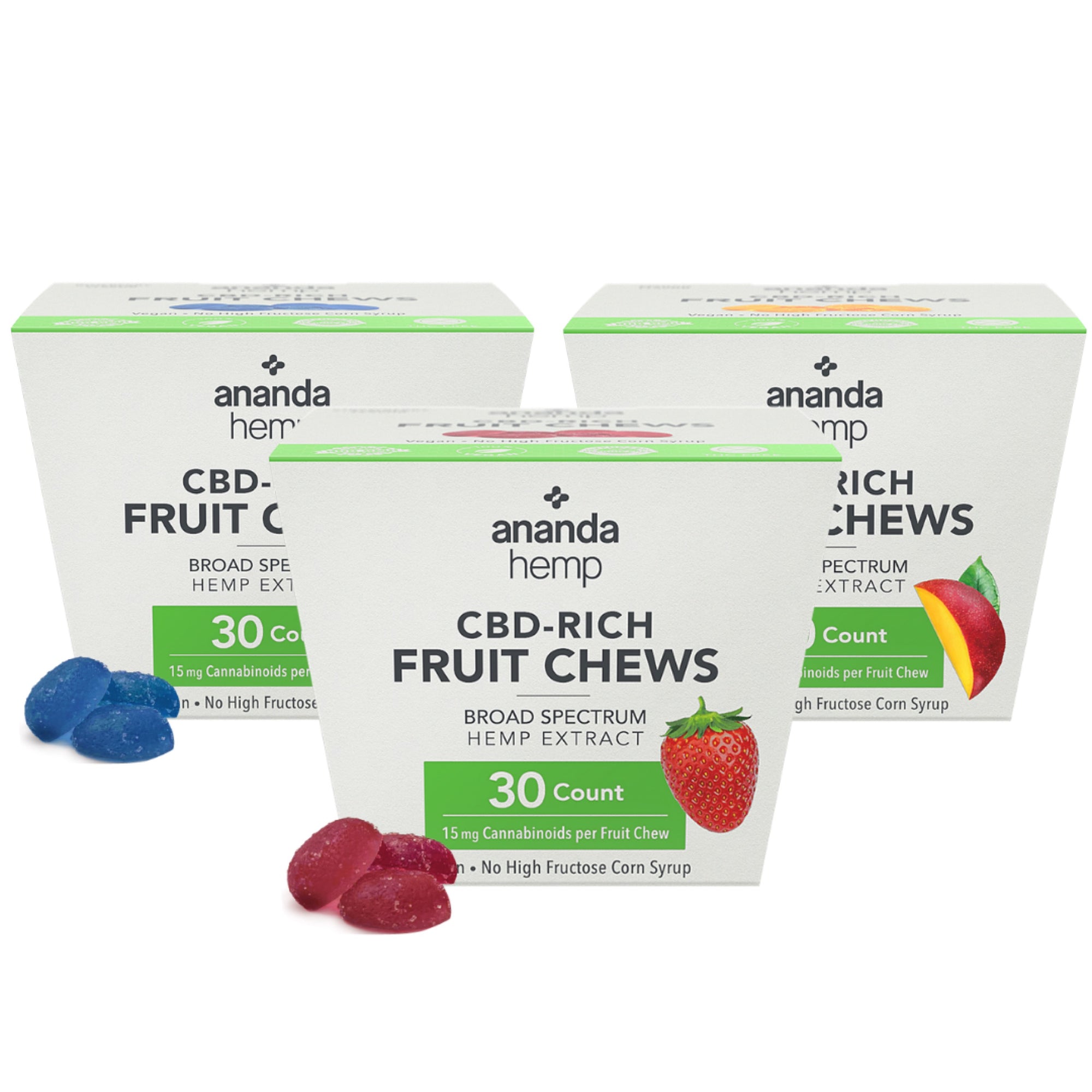CBD Gummies: Broad Spectrum 30ct - 15mg per Gummy | Ananda Hemp