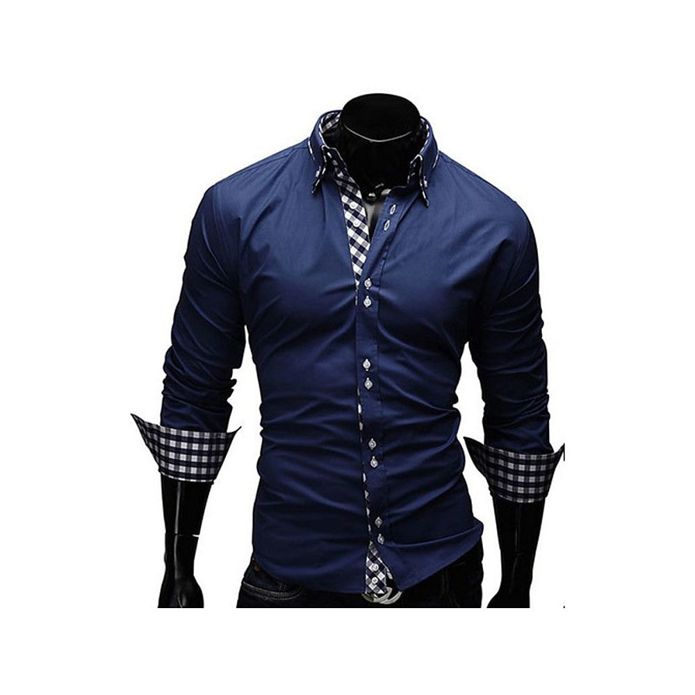 Business Casual Fashion Slim Shirt mens_top 27.99 Free Shipping