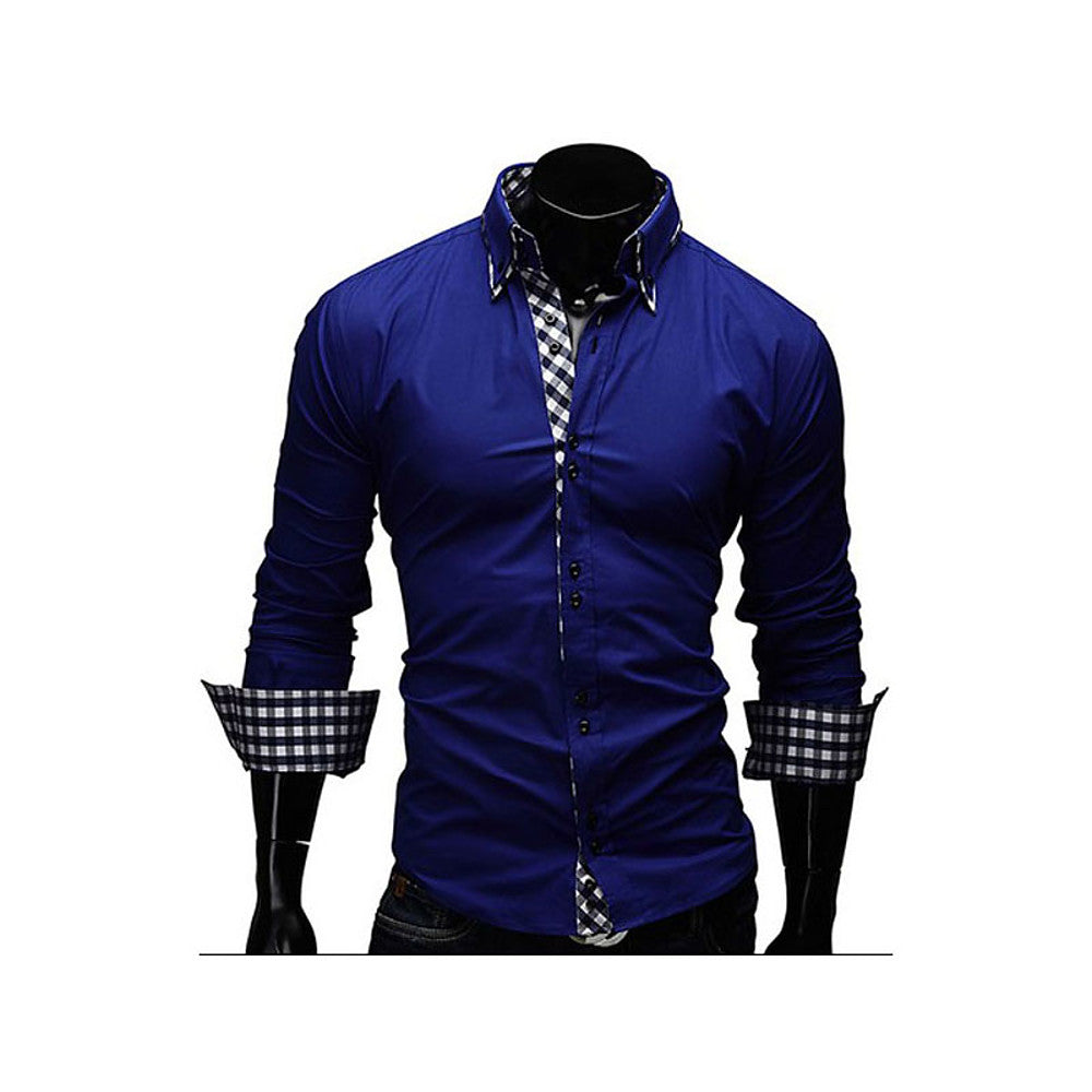 Business Casual Fashion Slim Shirt mens_top 27.99 Free Shipping