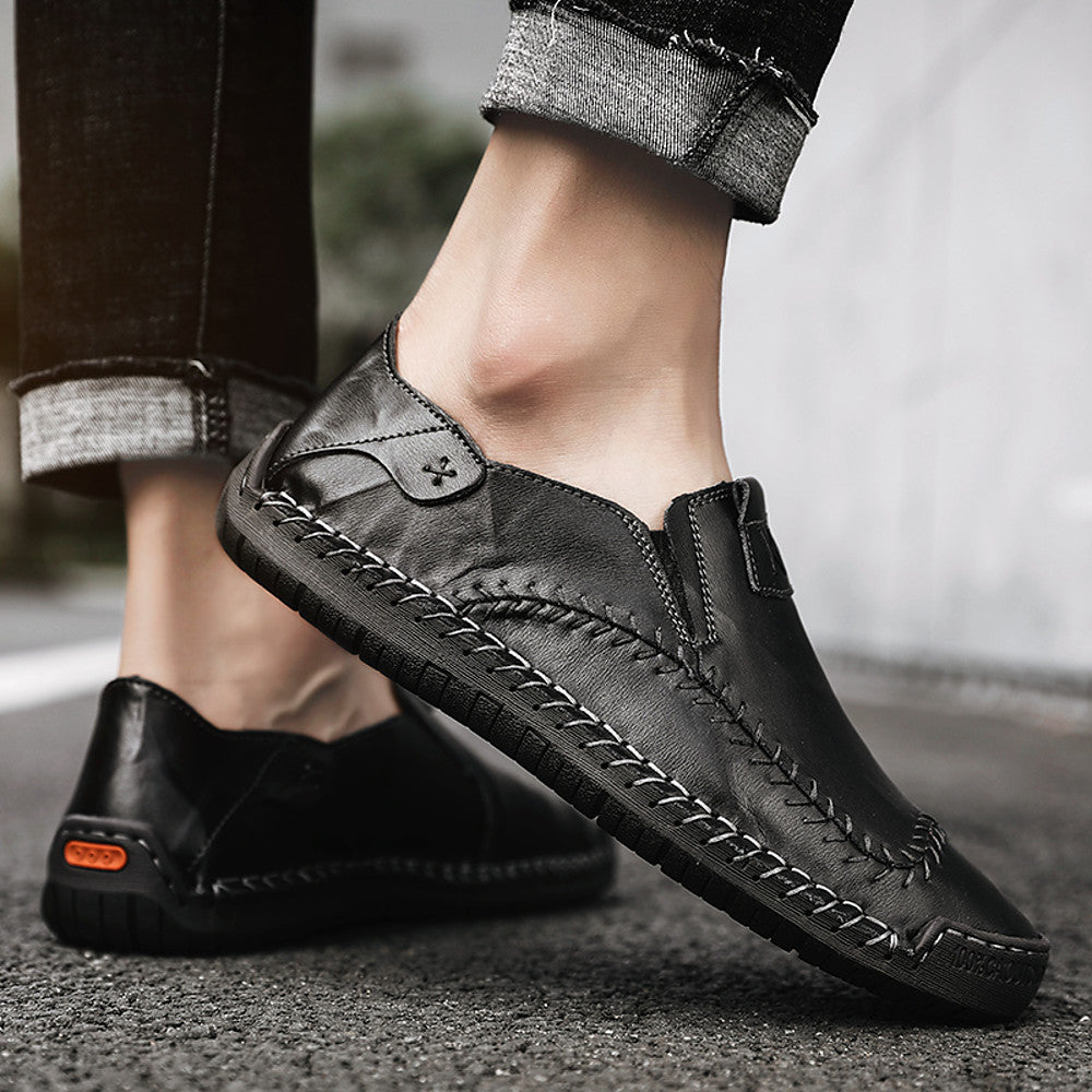 Stylish Classic Casual Leather Loafers mens_shoes 49.99 Free Shipping