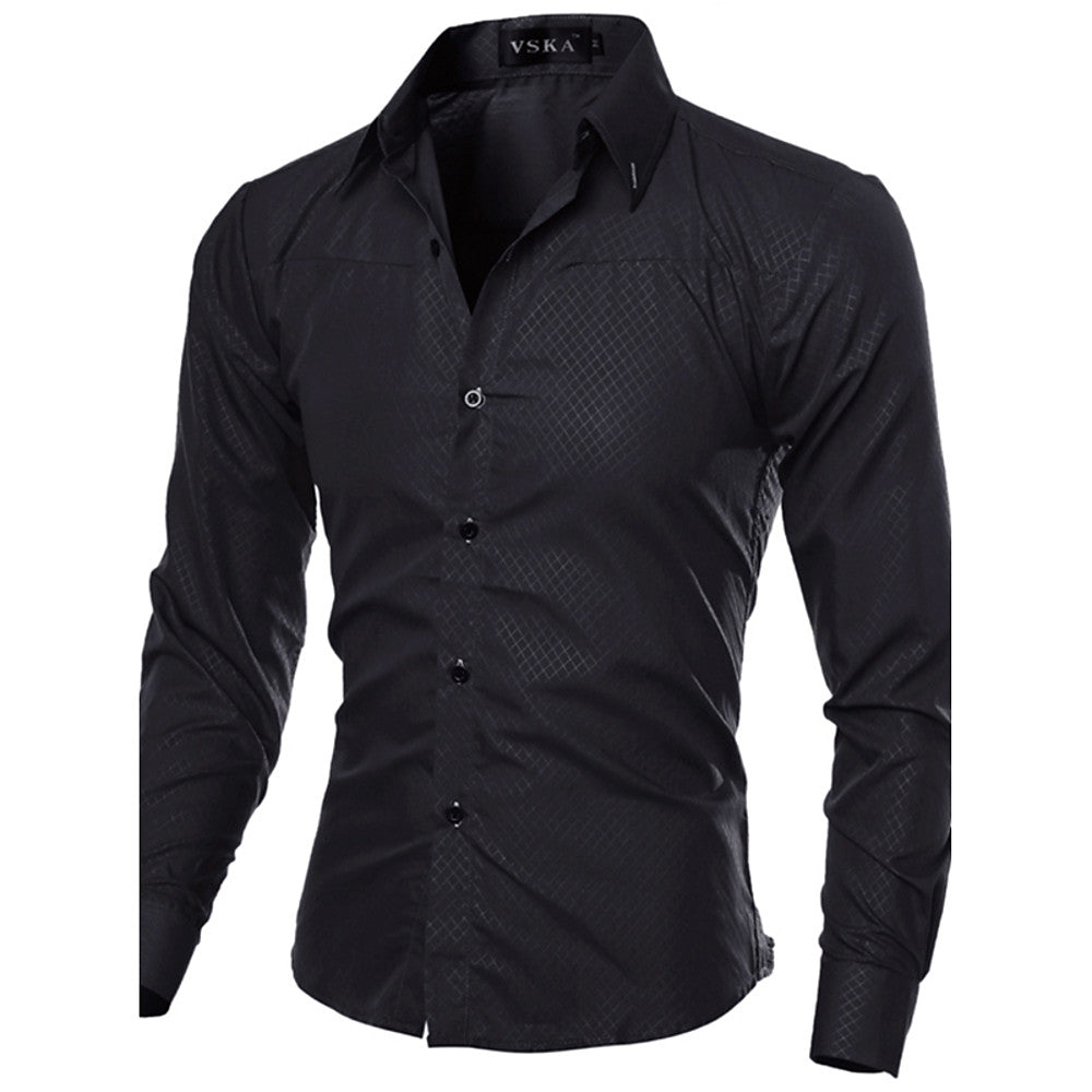 Business Slim Classic Collar Shirt mens_top 27.99 Free Shipping