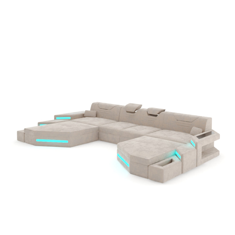 Sofa NEMESIS DUO With LED Lights And USB Port – IconX STUDIOS ...