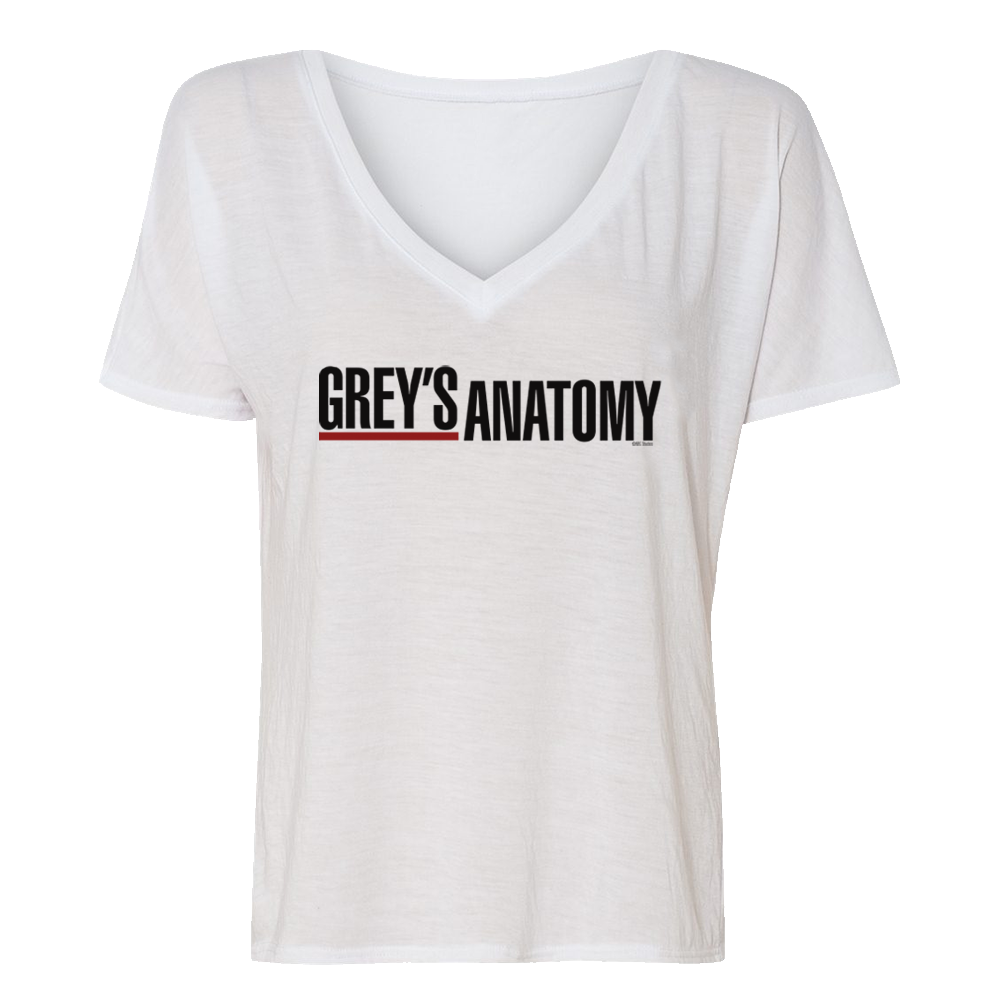 Greys Anatomy Logo Womens Relaxed V Neck T Shirt Abc Shop 5099