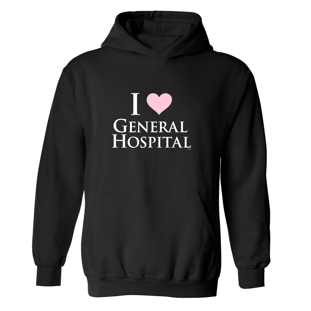 Image of General Hospital I Love GH Fleece Hooded Sweatshirt  GENERAL HOSPITAL 