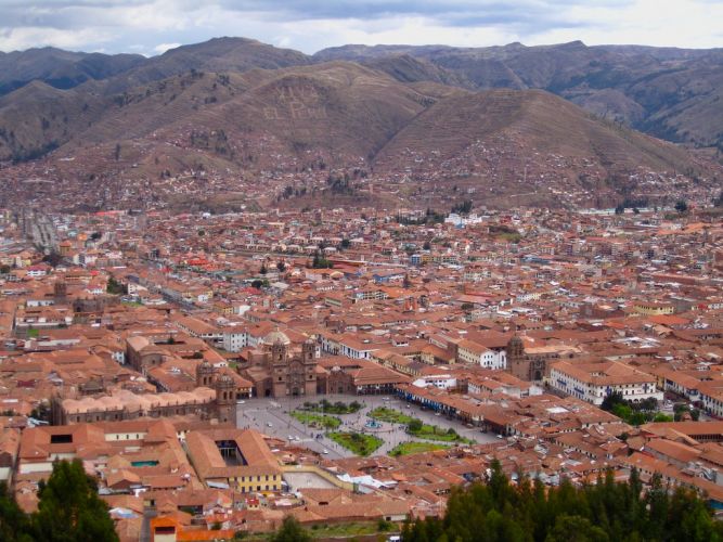 Cusco aerial view