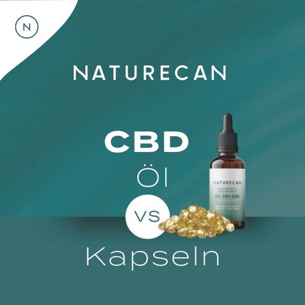 CBD Öl vs Kapseln Infografik